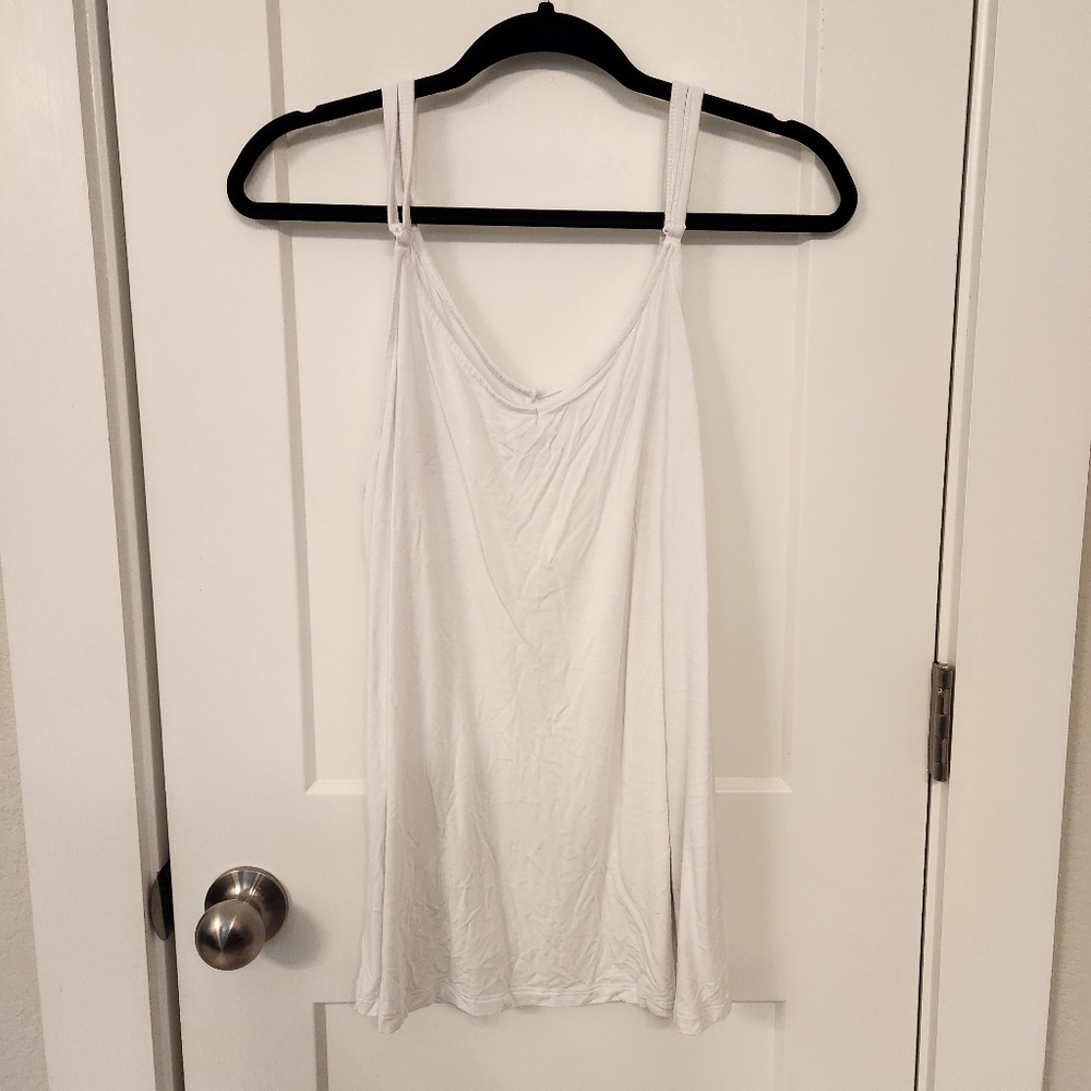 Solid white cami tank top